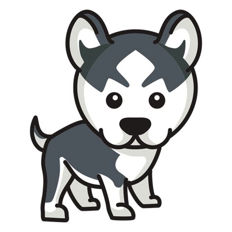 Cute Siberian Husky Colored Transparent Png And Svg Vector File