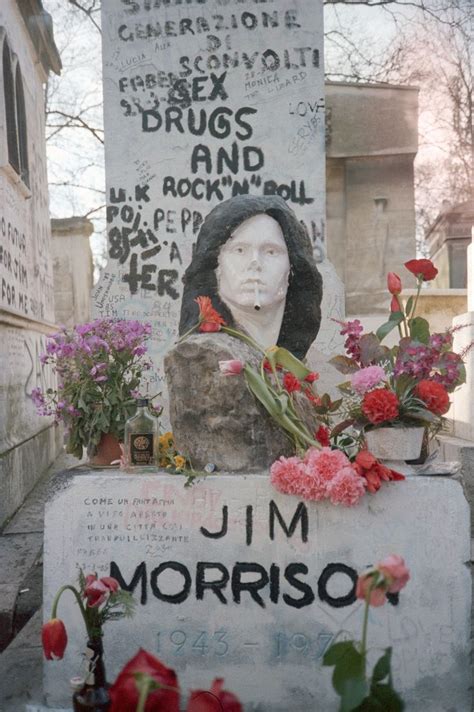Jim Morrisons Grave Père Lachaise Paris France 1985 This Scene No