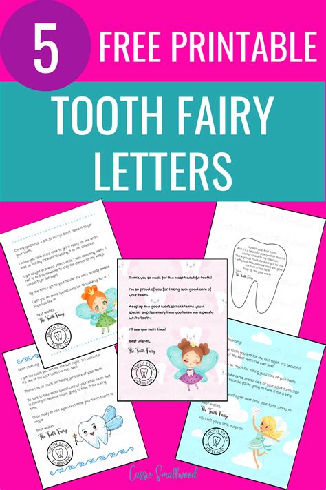 5 Insanely Cute Free Printable Tooth Fairy Letters Ca