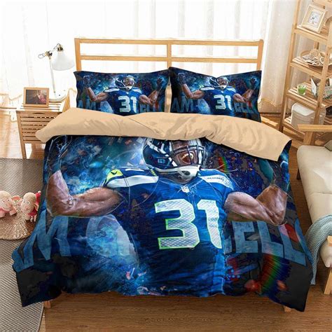 72 x 86fits both twin and full sized bedsshell material: 3D Customize Kam Chancellor Seattle Seahawks Bedding Set ...