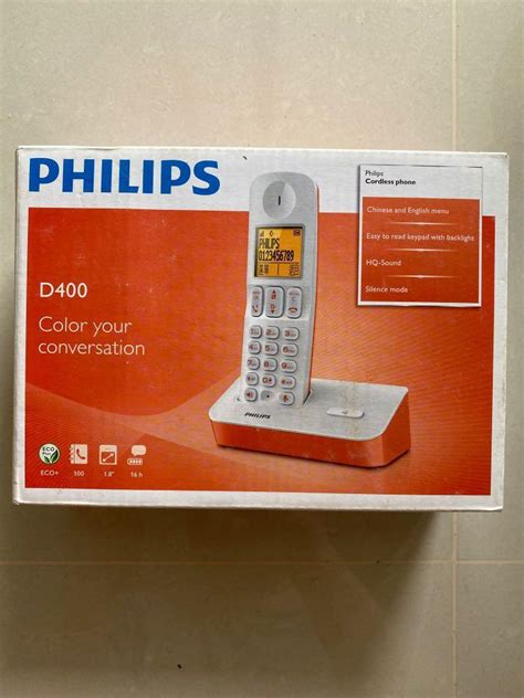 Philips Cordless Phone D400 Orange Everything Else On Carousell