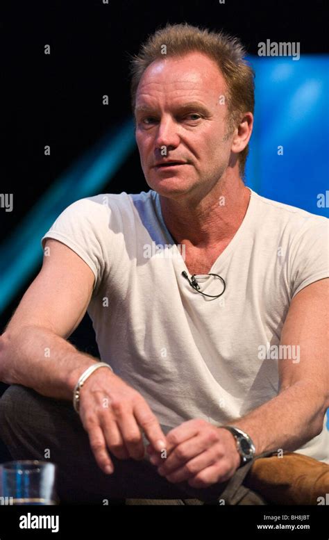 Rock Star Sting Pictured At Hay Festival 2009 Hay On Wye Powys Wales Uk