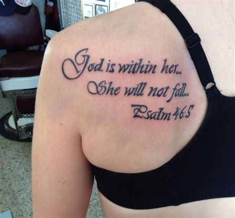 Psalm 46 God Is Within Her She Will Not Fail Tattoo