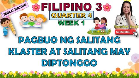 Filipino 3 Quarter 4 Week 1 Pagbuo Ng Salitang Klaster At Salitang