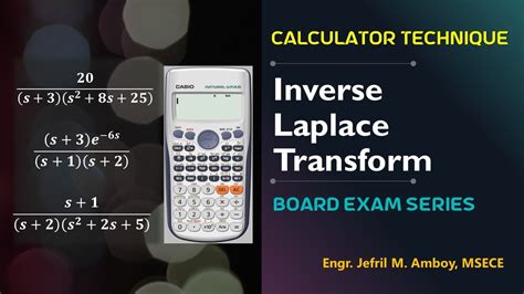 Inverse Laplace Transform | Calculator Technique - YouTube