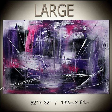 Large Abstract Painting Purple Pink Abstract Art On Canvas Modern