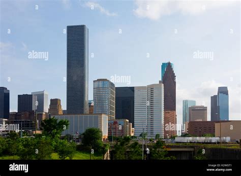 Skyscrapers In Downtown Houston Stock Photo Alamy