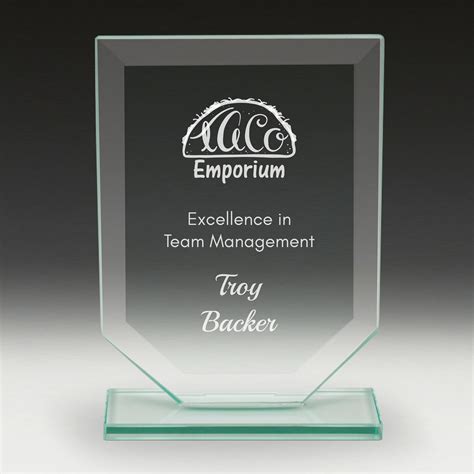 Budget Shield Glass Award Affordable Nq Plaques And Trophies