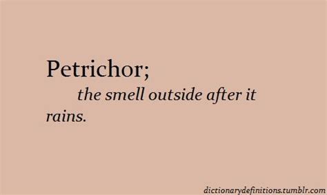 The Words Petrichr The Smell Outside After It Rains On A Beige Background