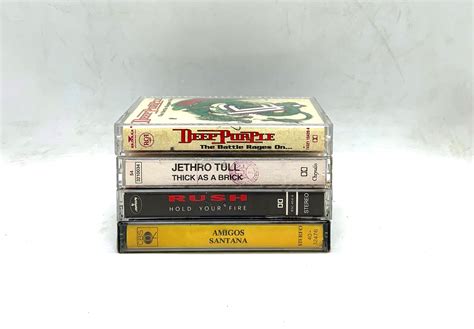 70s classic rock lot of 4 audio cassette tapes rush deep etsy