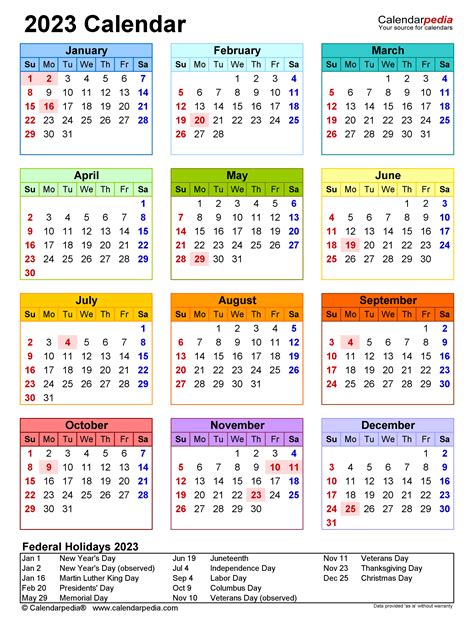 2023 Yearly Calendar Simple 2023 Year Calendar Royalty Free Vector