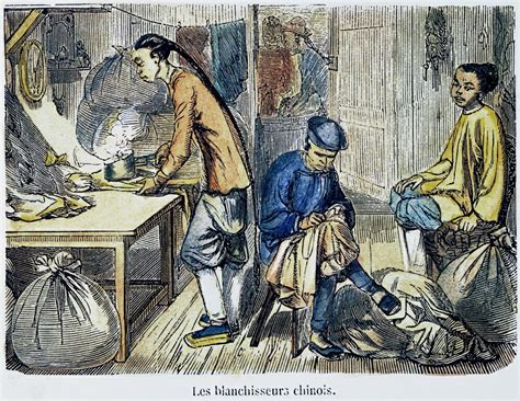 Posterazzi Chinese Immigrants 1855 Nchinese Laundry In California Wood