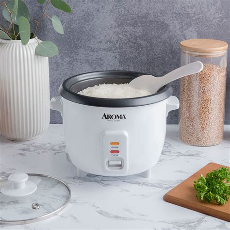 Aroma® 6 Cup Non Stick Rice And Grain Cooker White