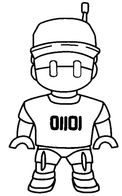 Dibujos De Chico Robot Stumble Guys Para Colorear Divertirse Con Los