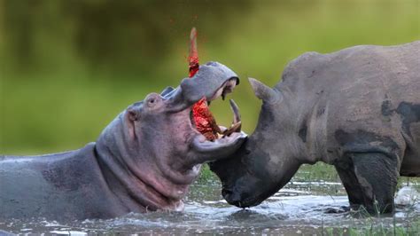 Even Hippos Are Afraid Of This Aggressive Animal Youtube
