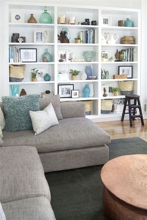 30 Decorations For Living Room Shelves