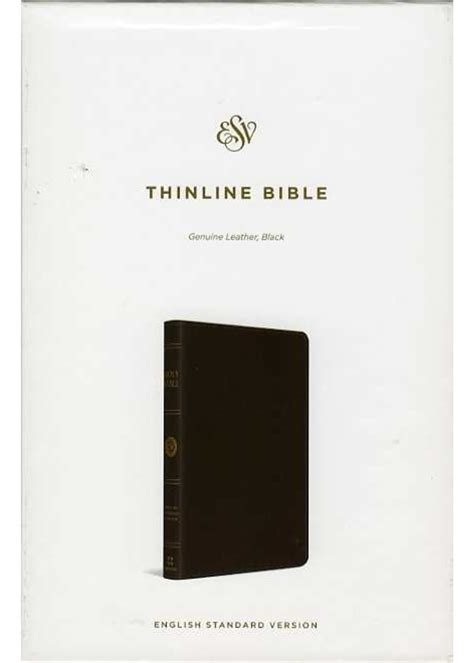 Esv Thinline Bible Genuine Leather Black Crossway Bob Jones