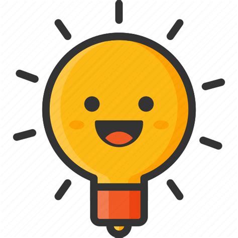 Awsome Bulb Creative Creativity Emoji Happy Productivity Icon