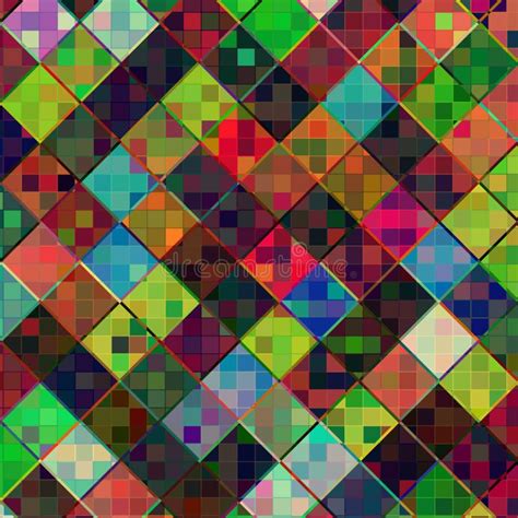 Multicolor Square Mosaic Stock Vector Illustration Of Colour 3340086