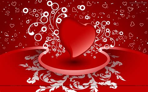 Red Heart Romantic Valentine Wallpaper Hd Wallpaper