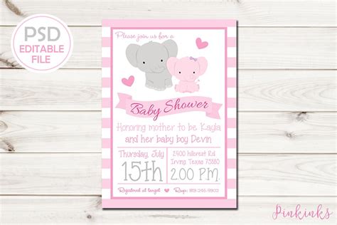 Free printables online is a repository for free printable templates, stationery, tickets, recipe cards, and more diy printable goodies to download for free and print at home. 12+ Printable Elephant Baby Shower Invitation Templates - Texty Cafe