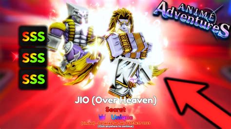 I Got Jio Over Heaven Unique All Sss In Anime Adventures Update 121