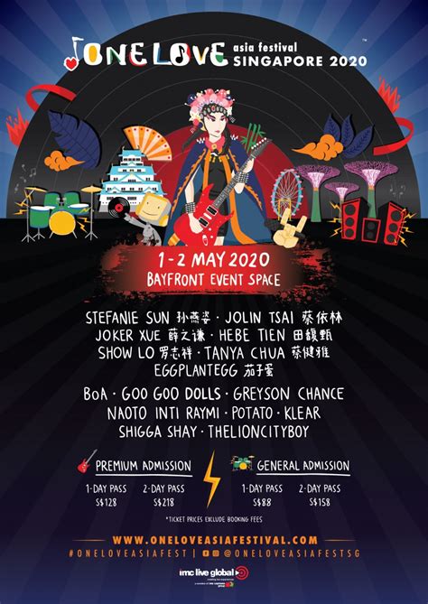One Love Asia Festival 2020 Is Coming To Singapore In May