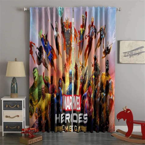 3d Printed Marvel Heroes Style Custom Living Room Curtains 3d Curtains