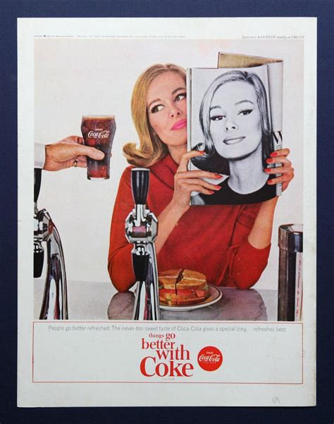 1964 Coca Cola Original Retro Coke Magazine Ad Vintage Diner Etsy