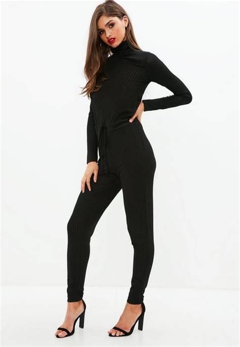 Missguided Black Turtle Neck Long Sleeved Romper Jumpsuit Jumpsuits For Women Jumpsuit Buy