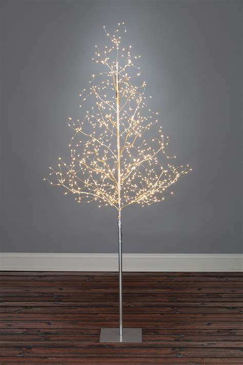 6ft Indooroutdoor Matte Silver Electric Lighted Led Tree 4 Trees