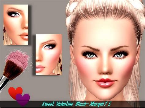 Margeh 75s Sweet Valentine Blush Sweet Valentine Sims 3 Makeup Blush