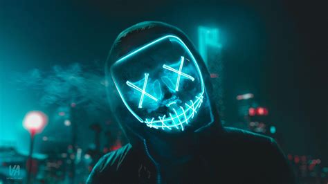 Montgomery Einkaufen Gehen Gehen Neon Purge Mask Die Ganze Zeit