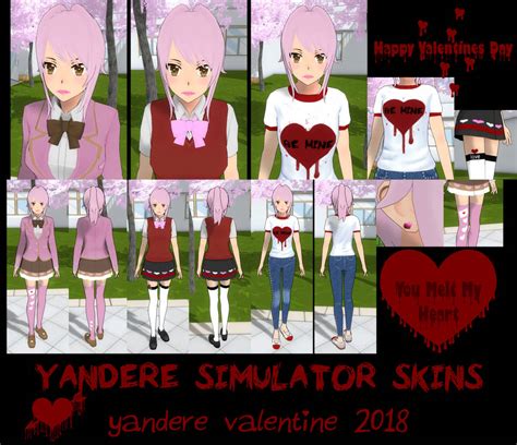 Yandere Simulator Valentine Skins 2018 By Imaginaryalchemist On Deviantart