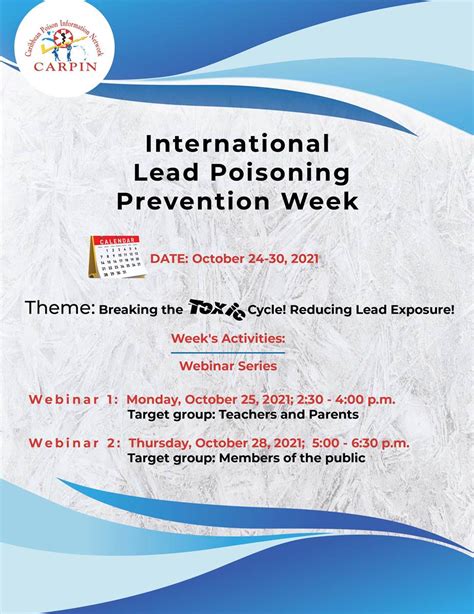 Utech Ja Carpin International Lead Poisoning Prevention Week Oct 24