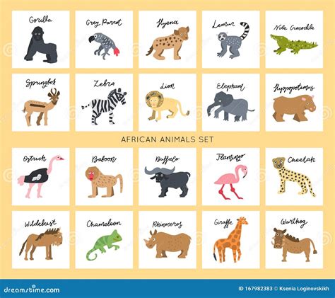 Africa Animals Vector Stock Vector Illustration Of Gorilla 167982383