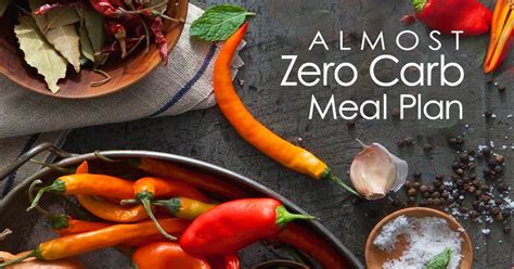 Almost Zero Carb Meal Plan Zero Carb Foods Carb Meals Zero Carb Diet
