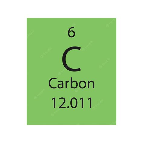 Símbolo De Carbono Elemento Químico Da Tabela Periódica Ilustração