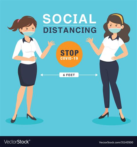 Social Distancing Keep Your Distance Royalty Free Vector
