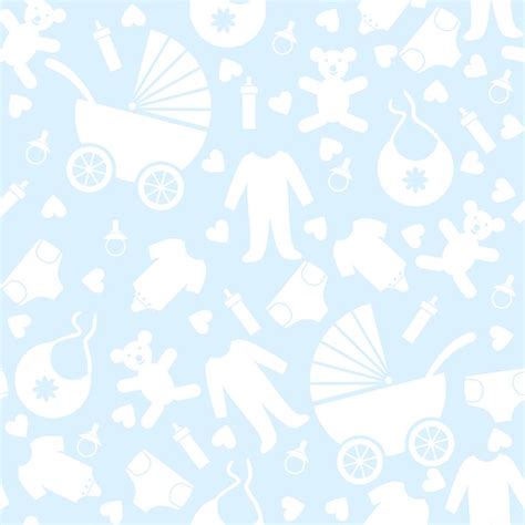 Seamless Blue Baby Background Shower Background Images Wallpapers