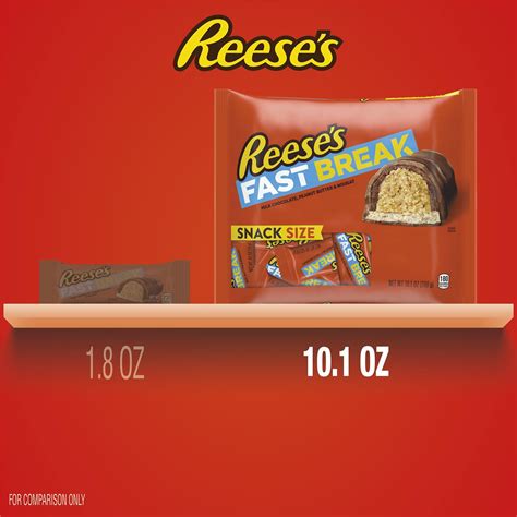 buy reese s fast break milk chocolate peanut butter and nougat snack size candy bars gluten