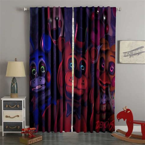 3d Printed Five Nights At Freddys Style Custom Living Room Curtains