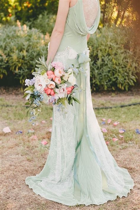 Mint Green Claire Pettibone Dress Too Pretty Project Wedding Styled