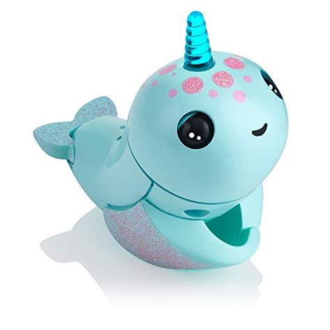 Wowwee Fingerlings Light Up Narwhal Nikki Turquoise Friendly Interactive Toy Pricepulse