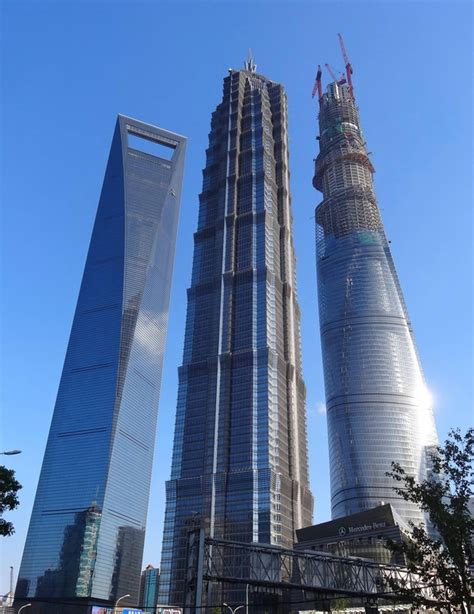 The Shanghai Big Jin Mao Tower Shanghai Tower And Shanghai World