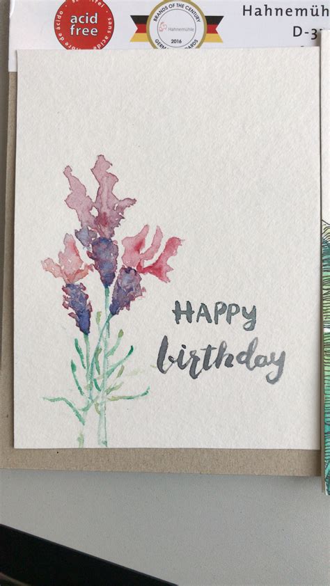 Watercolor Cards Happy Birthday Paintings Free Decor Happy