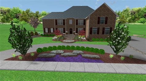 Circle Driveway Landscaping Driveway Design Front Yard Design