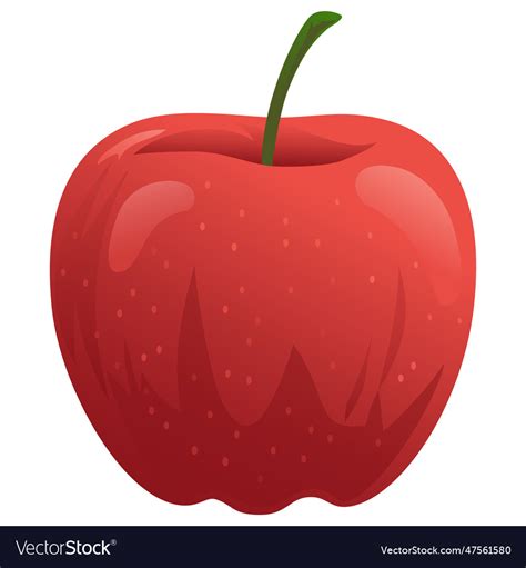 Red Apple Cartoon Flat Design Royalty Free Vector Image