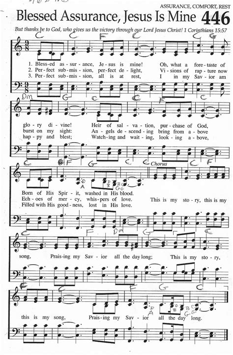 Blessed Assurance Jesus Is Mine Hymn Satb Blessed Assurance Hymn