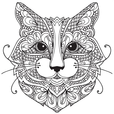 Kitten Coloring Pages For Adults At Free Printable